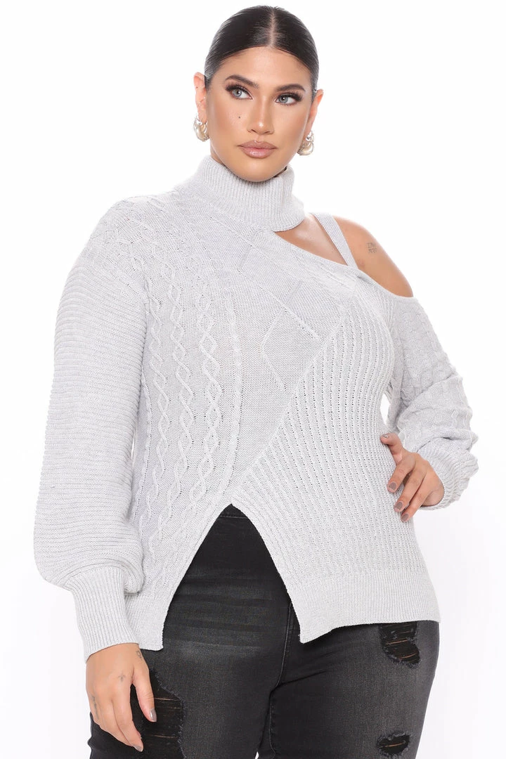 Promo π Fashion Nova Keeping Me Away From The Cold Sweater - Grey Pullovers π 7 Fashion Nova Keeping Me Away From The Cold Sweater - Grey Pullovers