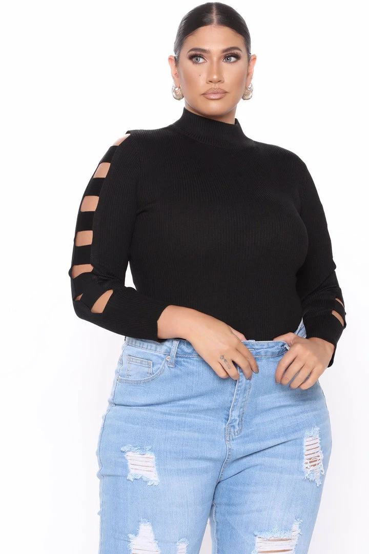 Fashion Nova Never Out Of Style Ribbed Sweater - Black Pullovers