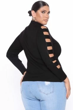 Fashion Nova Never Out Of Style Ribbed Sweater - Black Pullovers