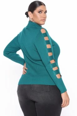 Fashion Nova Pullovers Never Out Of Style Ribbed Sweater - Teal