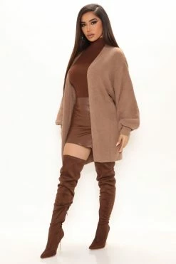 Fashion Nova So Chic Cardigan - Brown Cardigans