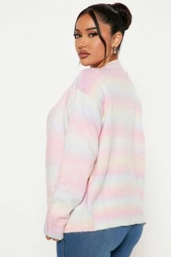 Flash Sale ❤️ Fashion Nova Wait And See Spacedye Cardigan - Pink/combo 🧨 5 Fashion Nova Wait And See Spacedye Cardigan - Pink/combo