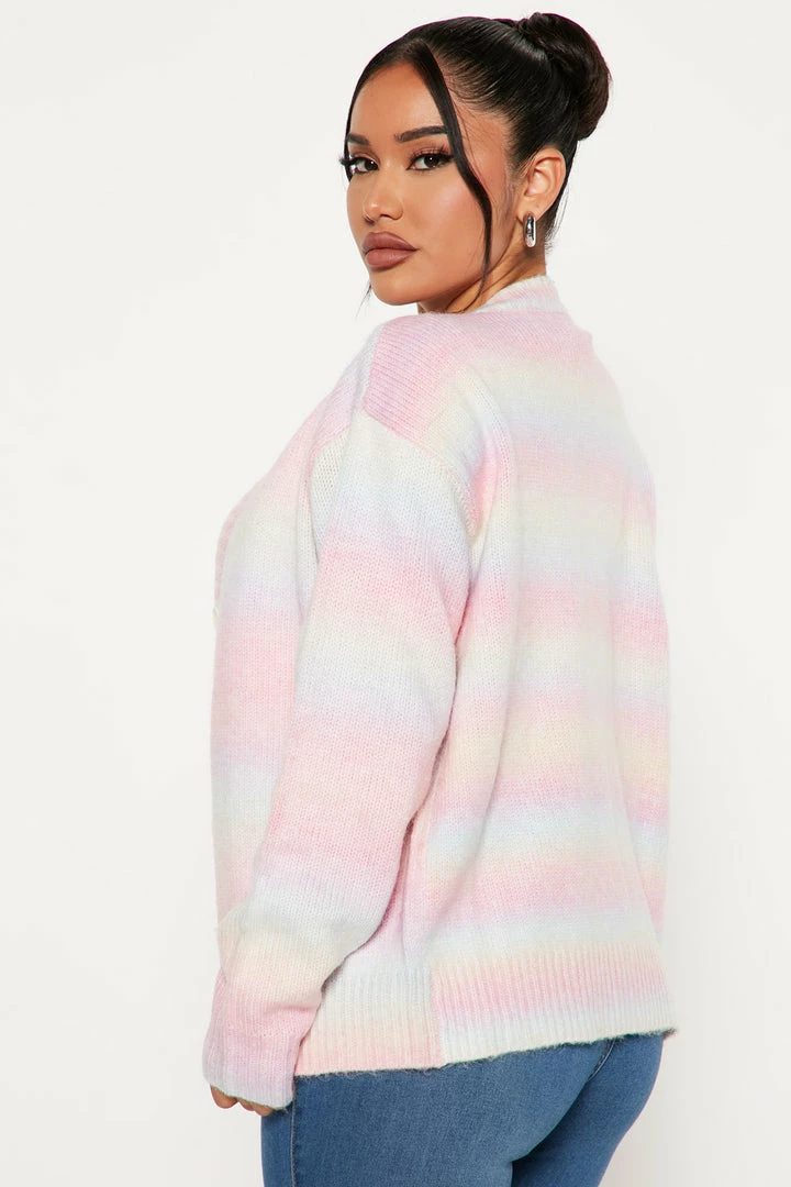 Flash Sale ❤️ Fashion Nova Wait And See Spacedye Cardigan - Pink/combo 🧨 3 Fashion Nova Wait And See Spacedye Cardigan - Pink/combo