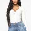 Fashion Nova Known Facts Ribbed Sweater - Cream Cardigans