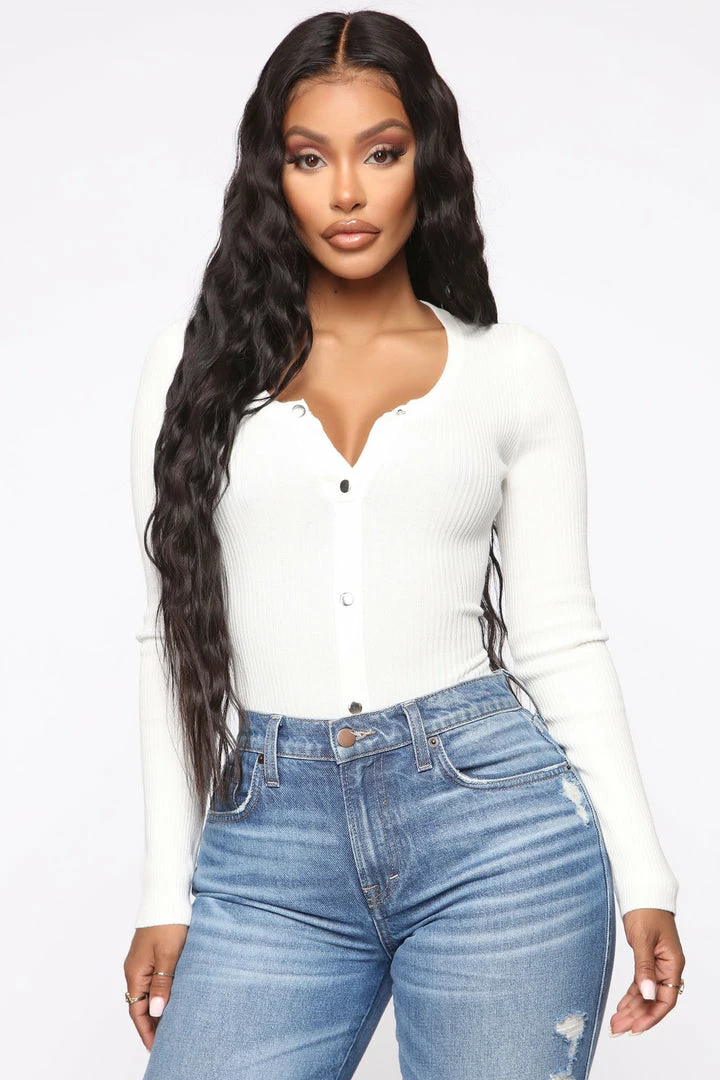 Fashion Nova Known Facts Ribbed Sweater - Cream Cardigans