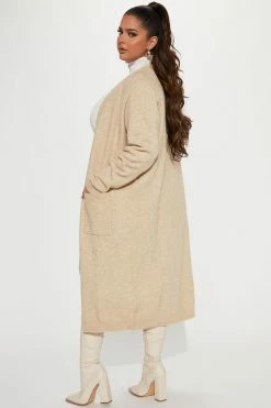 Fashion Nova Streamline Duster Cardigan - Beige Cardigans