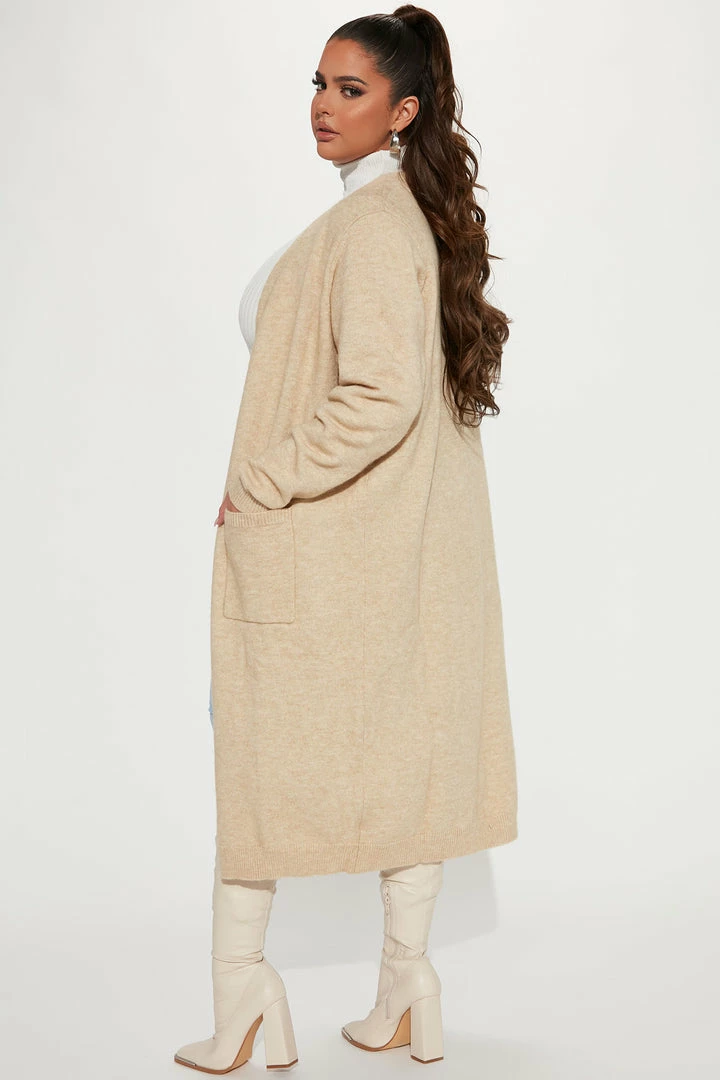 Fashion Nova Streamline Duster Cardigan - Beige Cardigans