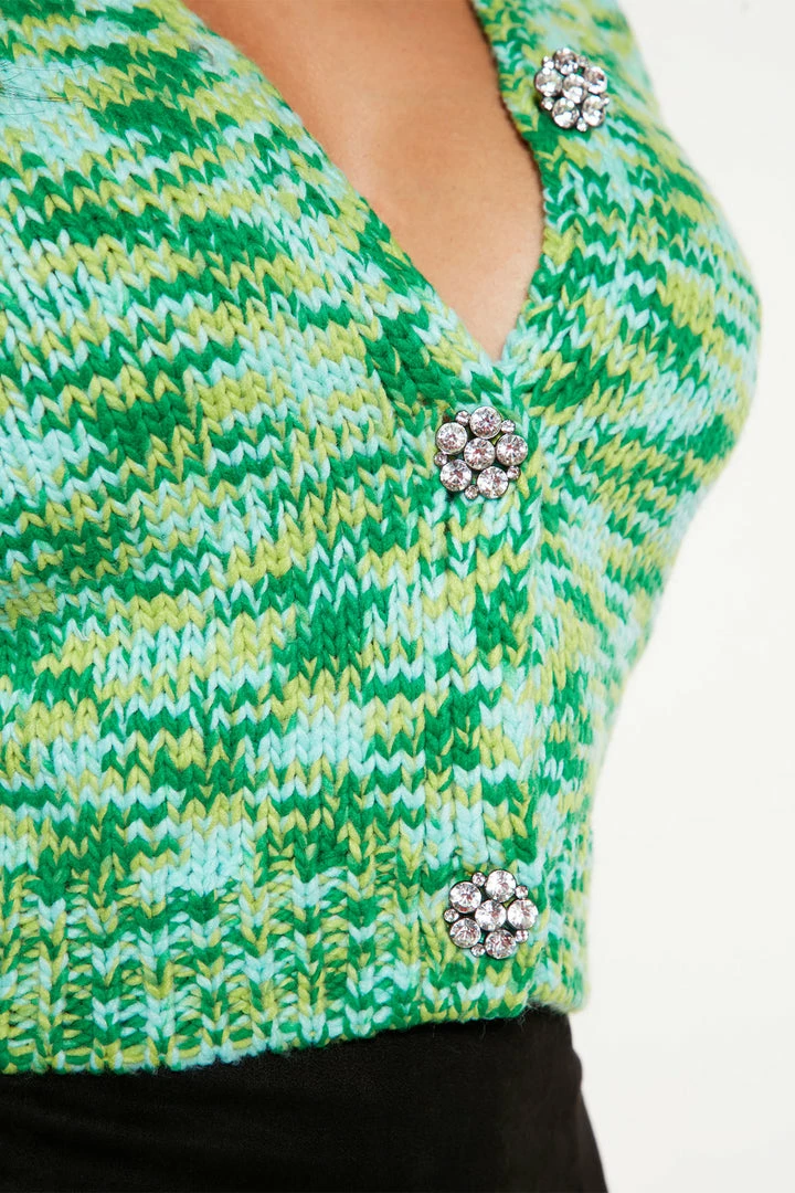 Best Pirce 🥰 Fashion Nova Shine On Jewel Button Cardigan - Blue/combo 🎉 3 Fashion Nova Shine On Jewel Button Cardigan - Blue/combo