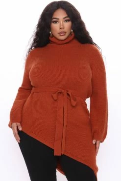 Best Pirce π₯ Fashion Nova Wrap Star Asymmetrical Sweater - Cognac Pullovers π― 10 Fashion Nova Wrap Star Asymmetrical Sweater - Cognac Pullovers