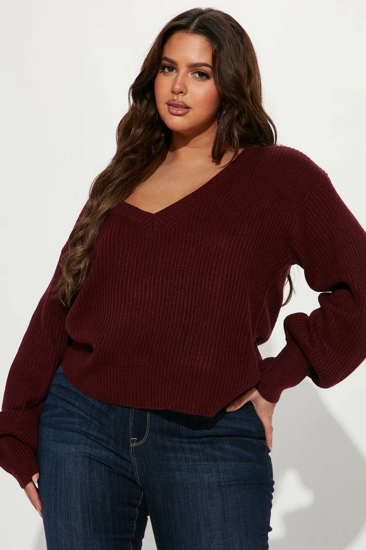 New ๐คฉ Fashion Nova Pullovers Stop And Stare Sweater - Burgundy ๐ 5 Fashion Nova Pullovers Stop And Stare Sweater - Burgundy