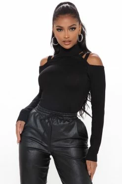 Fashion Nova Destination Chic Sweater - Black