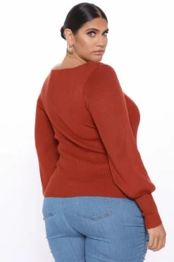 Coupon 🥰 Fashion Nova Pullovers Higher Love Sweater - Rust 😍 11 Fashion Nova Pullovers Higher Love Sweater - Rust