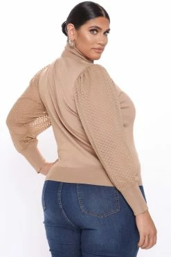 Fashion Nova Pullovers Admire Me Turtleneck Sweater - Tan