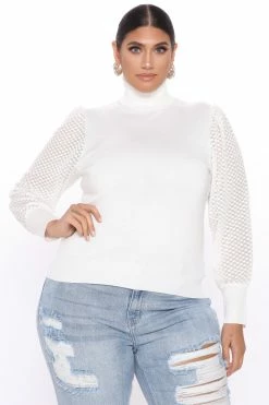 Fashion Nova Admire Me Turtleneck Sweater - Ivory Pullovers