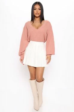 Fashion Nova Pullovers Stop And Stare Sweater - Mauve