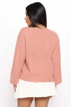 Fashion Nova Pullovers Stop And Stare Sweater - Mauve