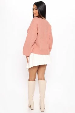 Fashion Nova Pullovers Stop And Stare Sweater - Mauve