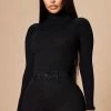 Fashion Nova Pullovers Tara Turtle Neck Sweater - Black
