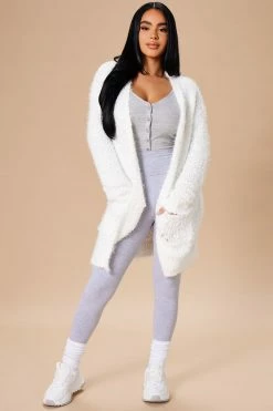 Fashion Nova Cardigans Never A Dull Moment Cardigan - White