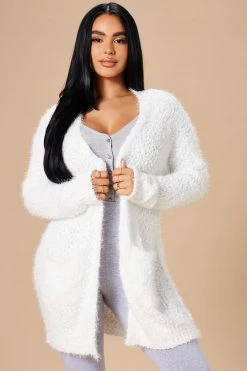 Fashion Nova Cardigans Never A Dull Moment Cardigan - White