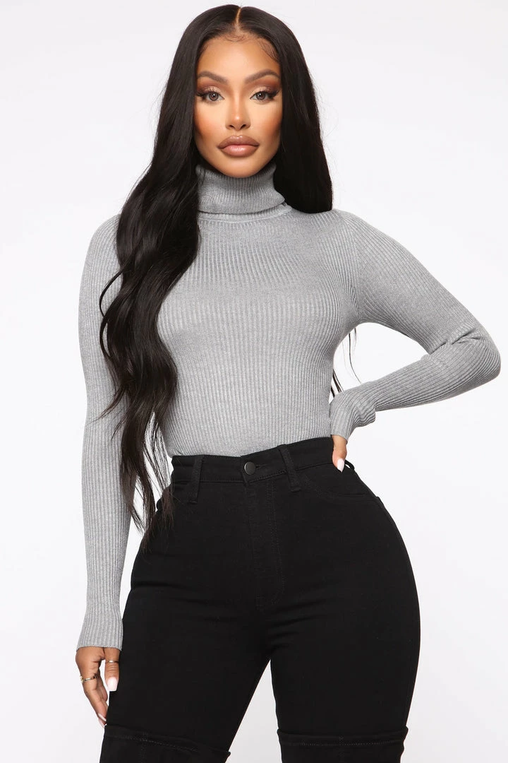 Flash Sale ๐ Fashion Nova Tara Turtle Neck Sweater - HeatherGrey โ 1 Fashion Nova Tara Turtle Neck Sweater - HeatherGrey
