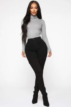 Flash Sale ๐ Fashion Nova Tara Turtle Neck Sweater - HeatherGrey โ 13 Fashion Nova Tara Turtle Neck Sweater - HeatherGrey