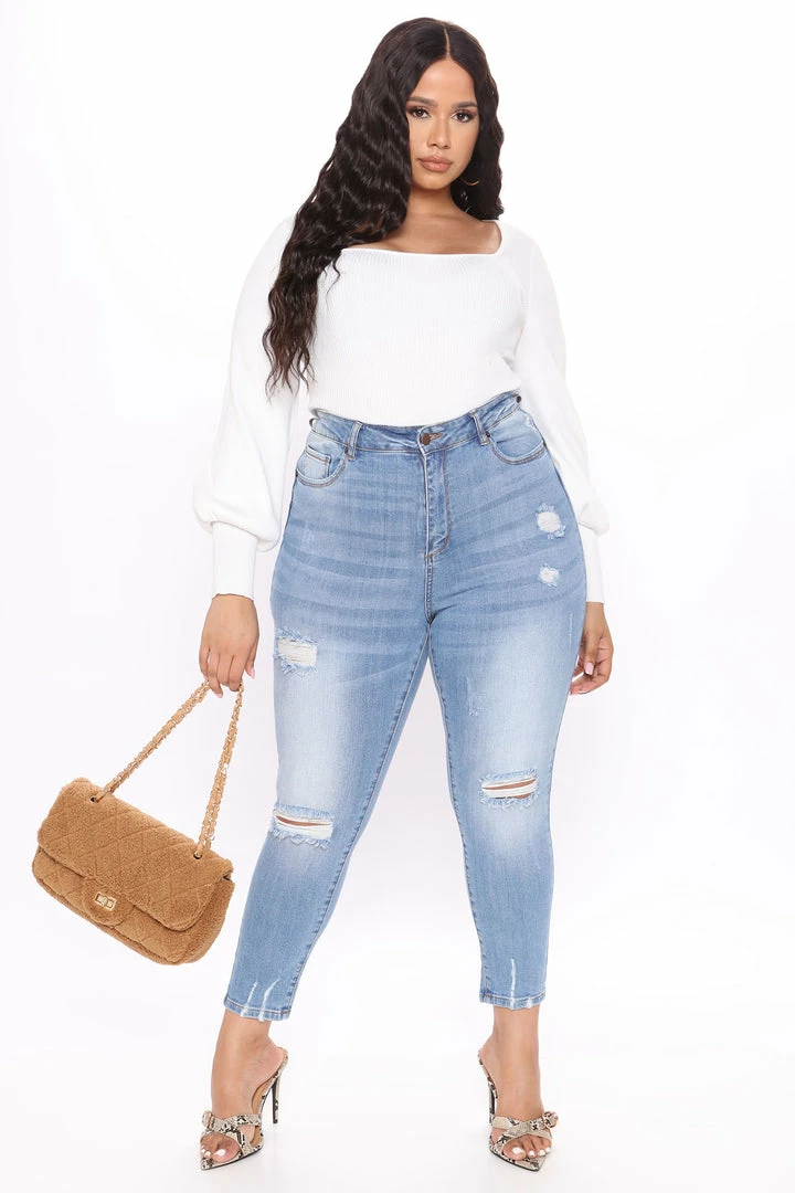 Fashion Nova Higher Love Sweater - Ivory Pullovers