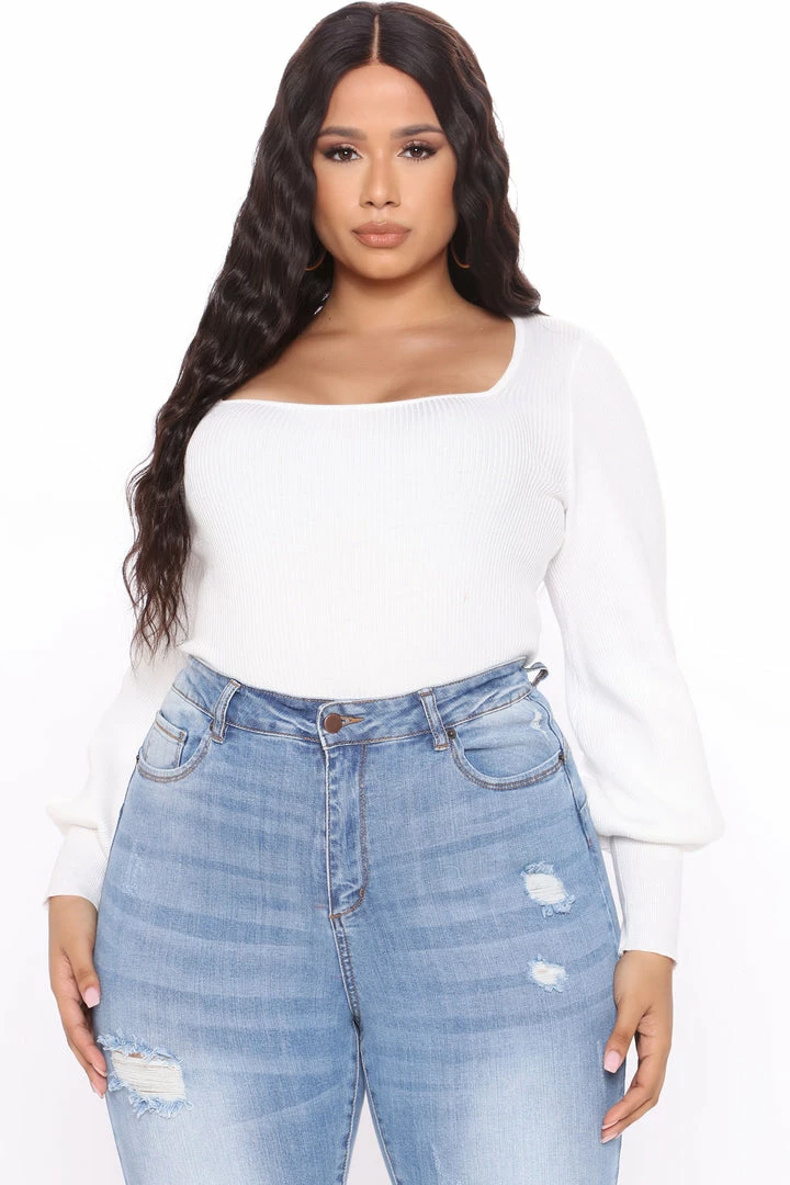 Fashion Nova Higher Love Sweater - Ivory Pullovers
