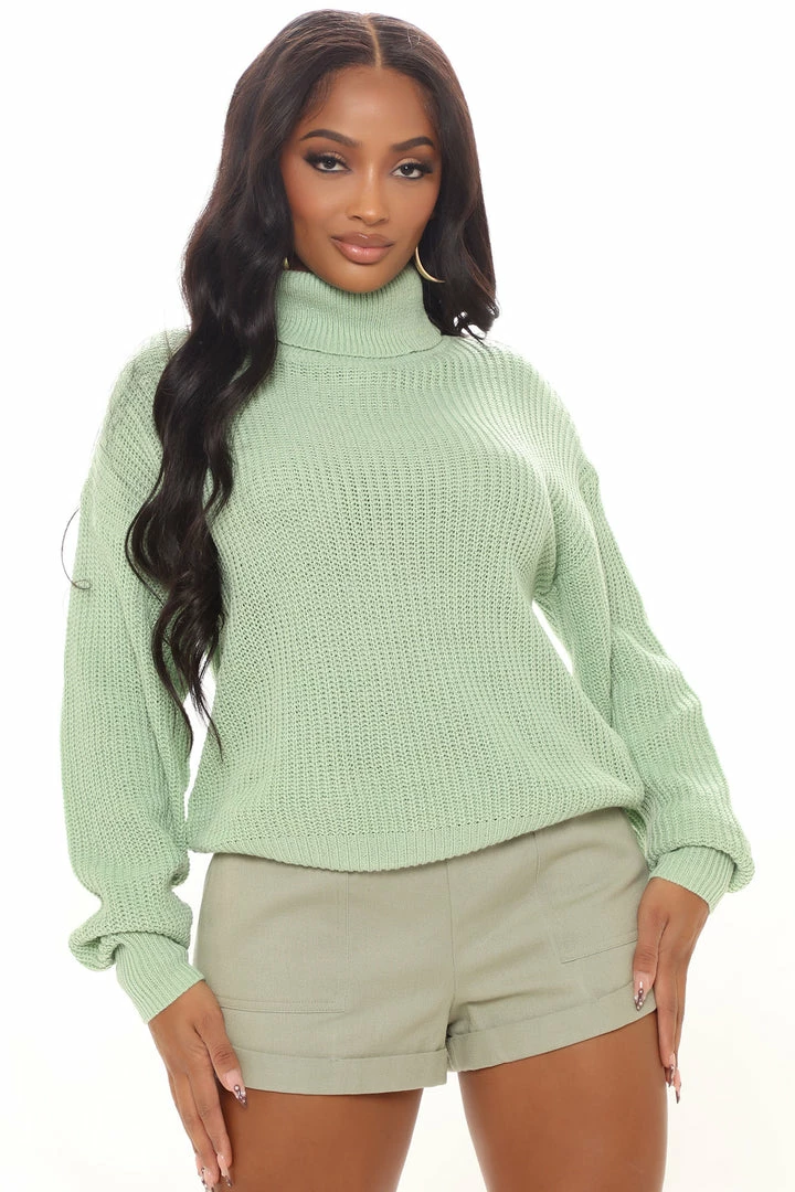 Wholesale π Fashion Nova Roll With The Flow Turtleneck Sweater - Sage Pullovers 𧨠1 Fashion Nova Roll With The Flow Turtleneck Sweater - Sage Pullovers