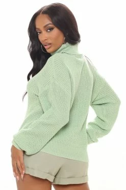 Wholesale π Fashion Nova Roll With The Flow Turtleneck Sweater - Sage Pullovers 𧨠9 Fashion Nova Roll With The Flow Turtleneck Sweater - Sage Pullovers