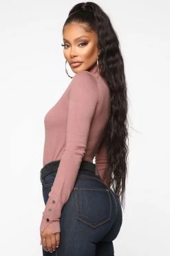 Fashion Nova Meet Me Somewhere Turtle Neck Sweater - Mauve