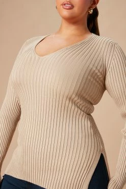 Flash Sale 🛒 Fashion Nova Giving Me The Feels Sweater - Khaki 👏 11 Fashion Nova Giving Me The Feels Sweater - Khaki