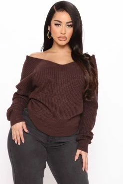 Discount π Fashion Nova Falls Favorite Girl Sweater II - Chocolate π₯° 10 Fashion Nova Falls Favorite Girl Sweater II - Chocolate