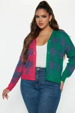 New π Fashion Nova Two Sided Plaid Cardigan - Multi Color Cardigans π 9 Fashion Nova Two Sided Plaid Cardigan - Multi Color Cardigans