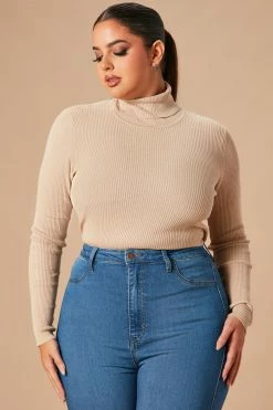 Fashion Nova Tara Turtle Neck Sweater - Khaki