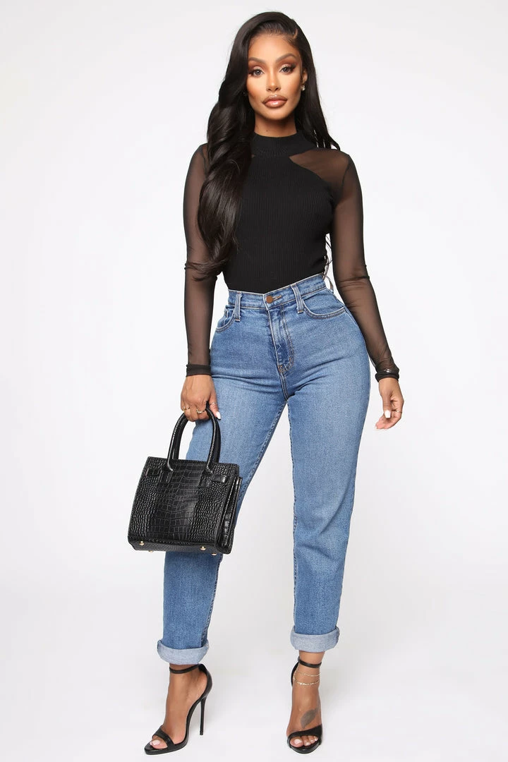 Fashion Nova Leave It To Your Imagination Sweater - Black