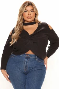 Flash Sale π Fashion Nova Knot Yours Sweater - Black Pullovers β 22 Fashion Nova Knot Yours Sweater - Black Pullovers