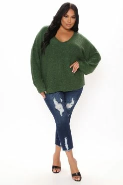 Fashion Nova Day Dreaming Of You Sweater - Hunter Pullovers