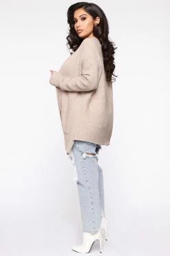 Fashion Nova Cardigans House Rules Cardigan - Taupe