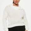 Fashion Nova Keep On Guessin' Cowl Neck Sweater - Ivory