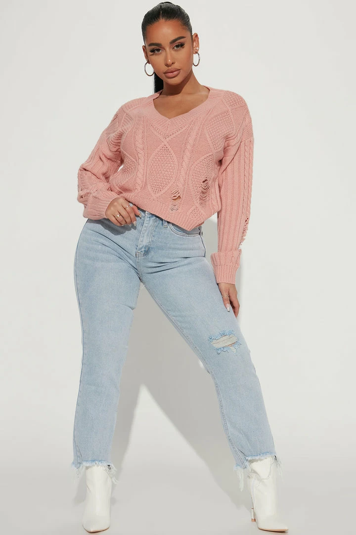 Fashion Nova Call Out My Name Sweater - Mauve