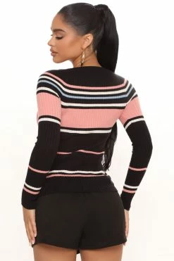 Brand new π Fashion Nova Stripes For Days Sweater - Black/combo π 10 Fashion Nova Stripes For Days Sweater - Black/combo
