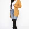 Fashion Nova Cardigans Zoe Two Pocket Cardigan - Mustard