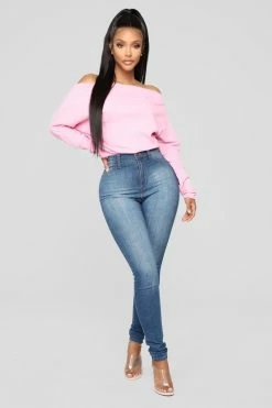 Fashion Nova Crazed In Love Sweater - Pink