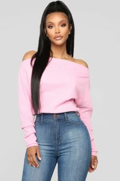 Fashion Nova Crazed In Love Sweater - Pink