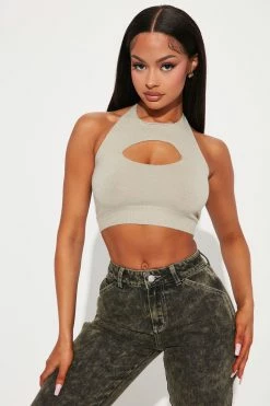 Fashion Nova Young Lover Sweater Top - Grey