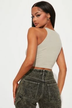 Fashion Nova Young Lover Sweater Top - Grey