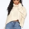 Fashion Nova Finders Keepers Cable Knit Sweater - Cream
