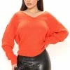 Fashion Nova Falls Favorite Girl Sweater II - Orange