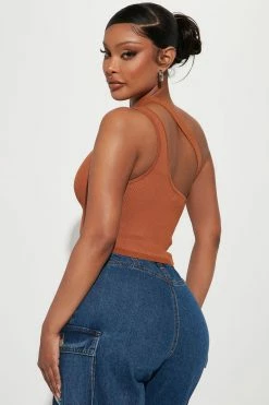 Fashion Nova Shout It Out One Shoulder Sweater Top - Tan Pullovers